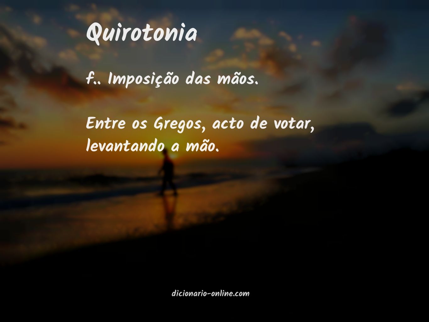 Significado de quirotonia