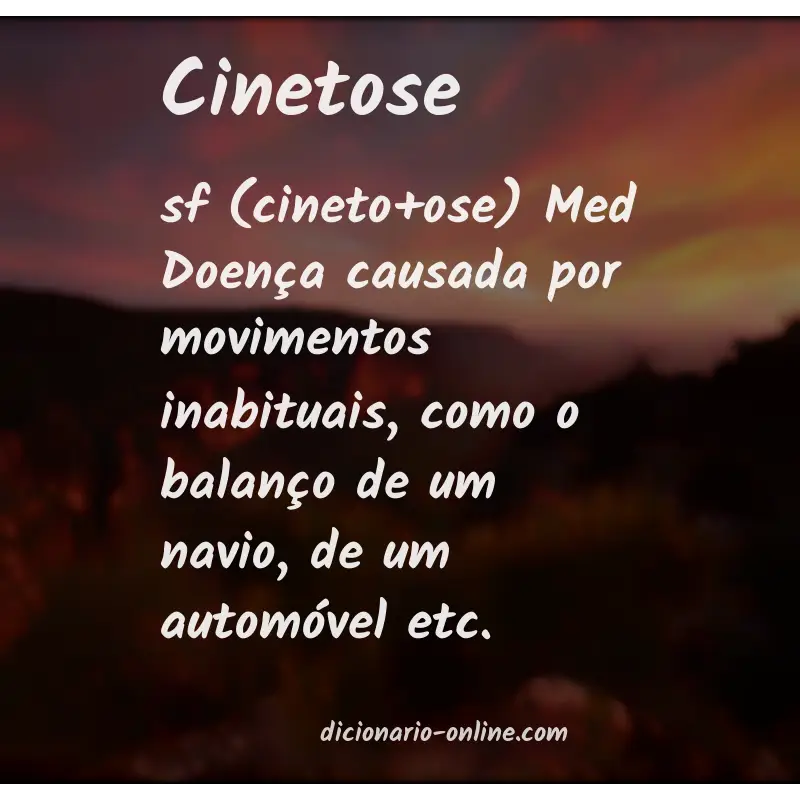 Significado de cinetose