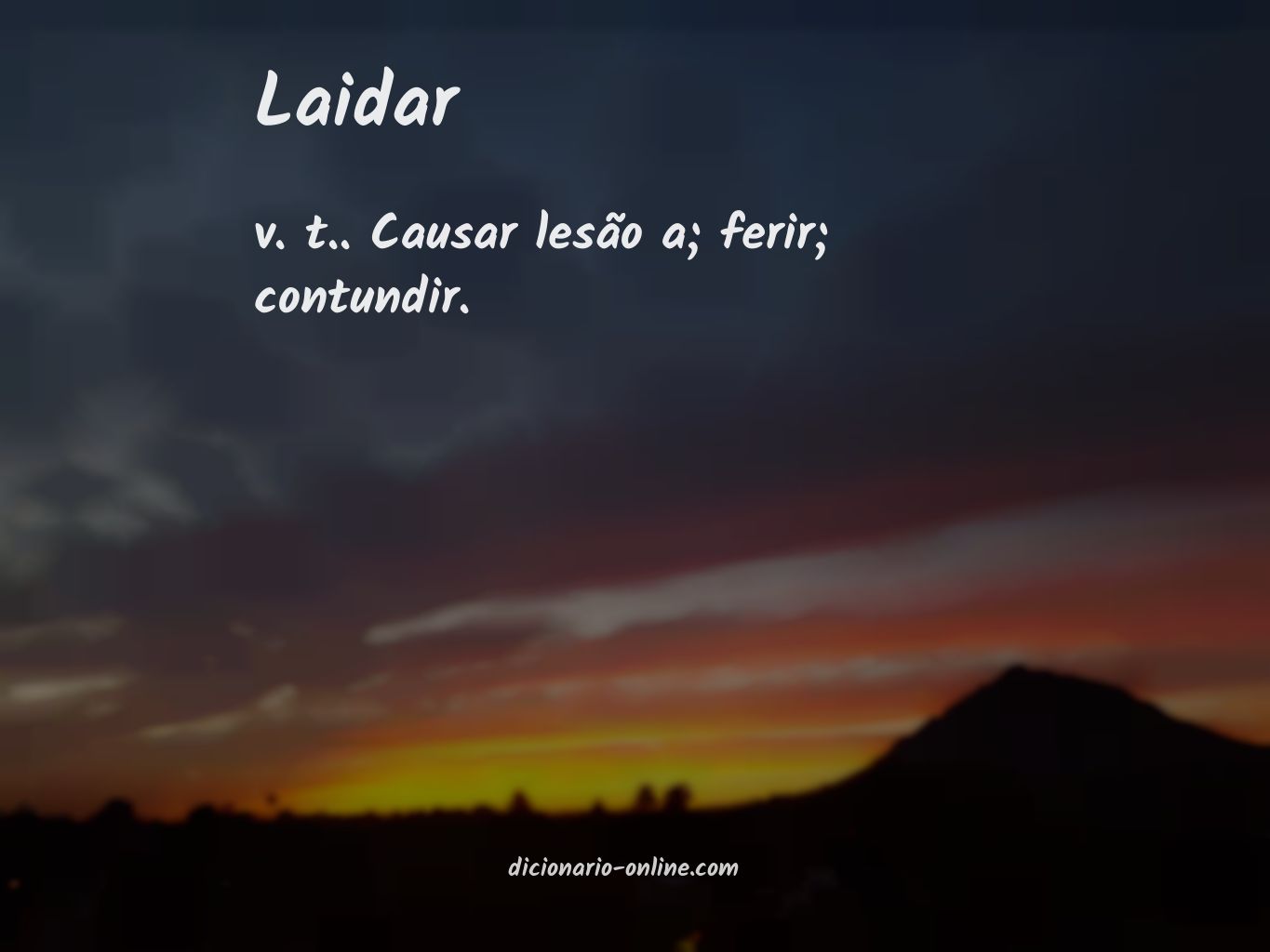 Significado de laidar