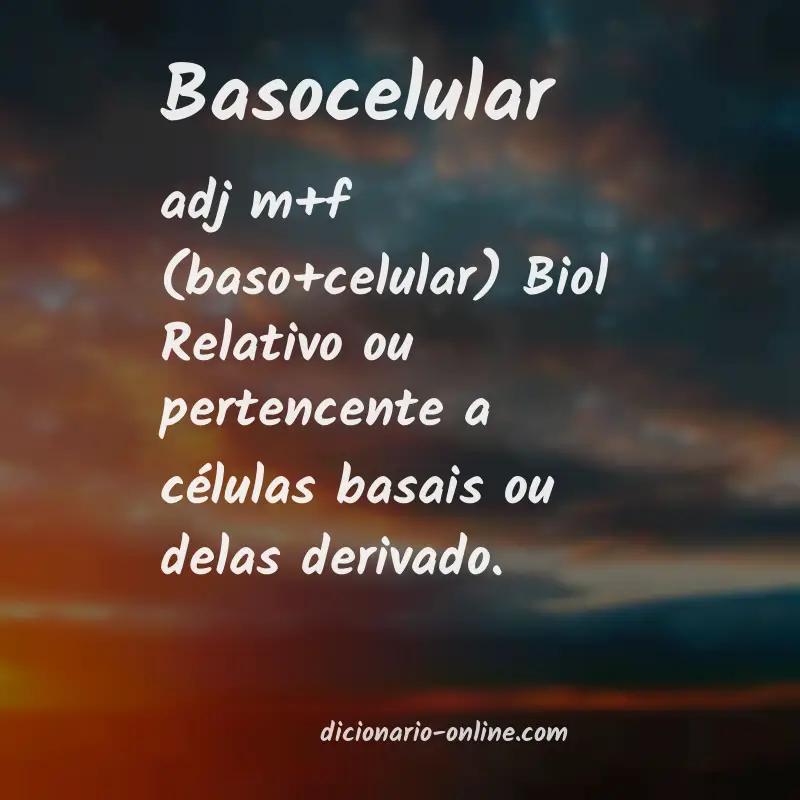 Significado de basocelular