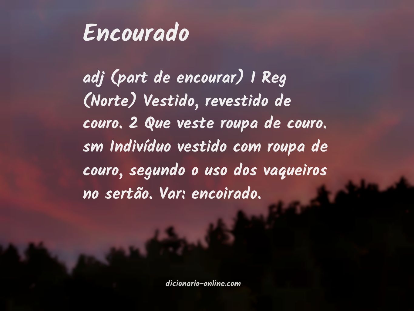 Significado de encourado