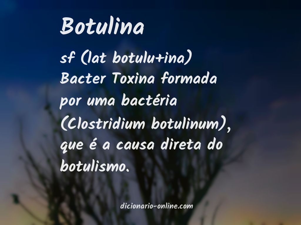 Significado de botulina