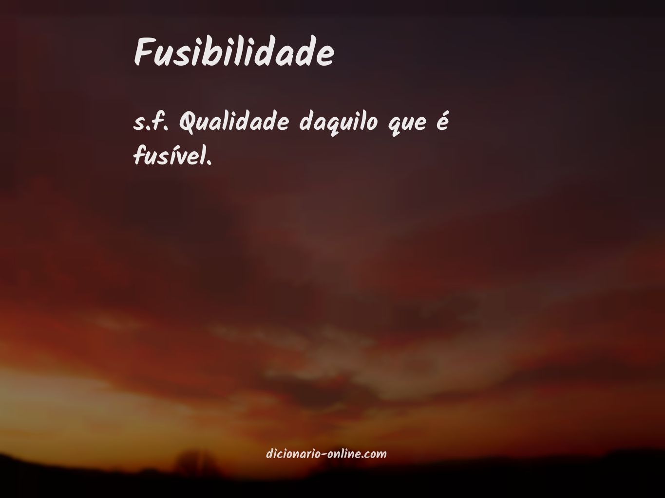 Significado de fusibilidade