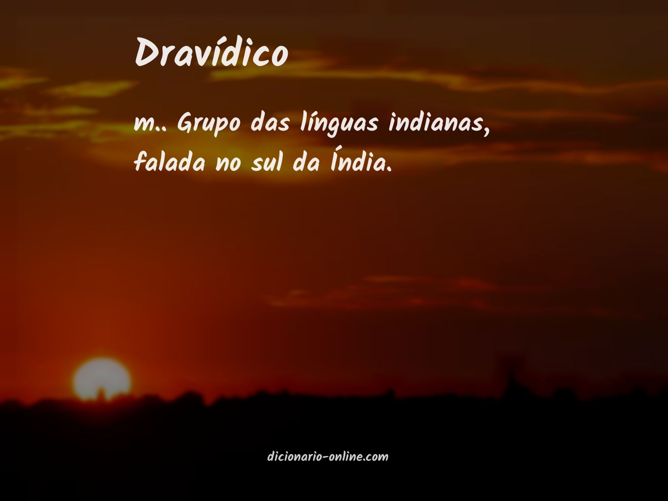 Significado de dravídico