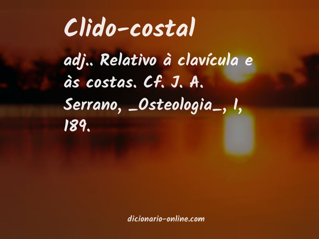 Significado de clido-costal