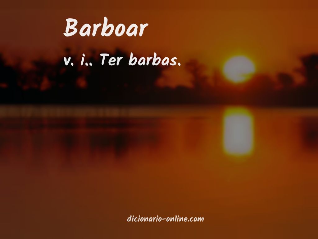 Significado de barboar