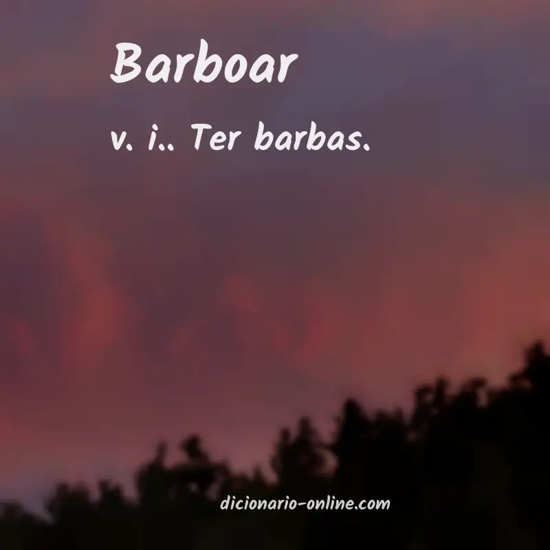 Significado de barboar