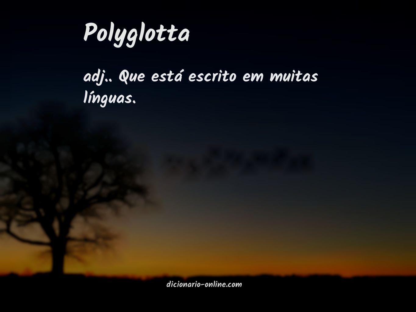 Significado de polyglotta