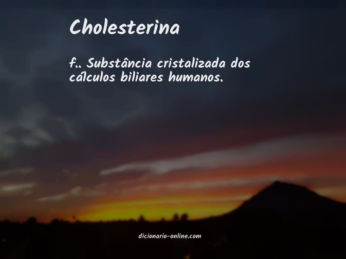 Significado de cholesterina