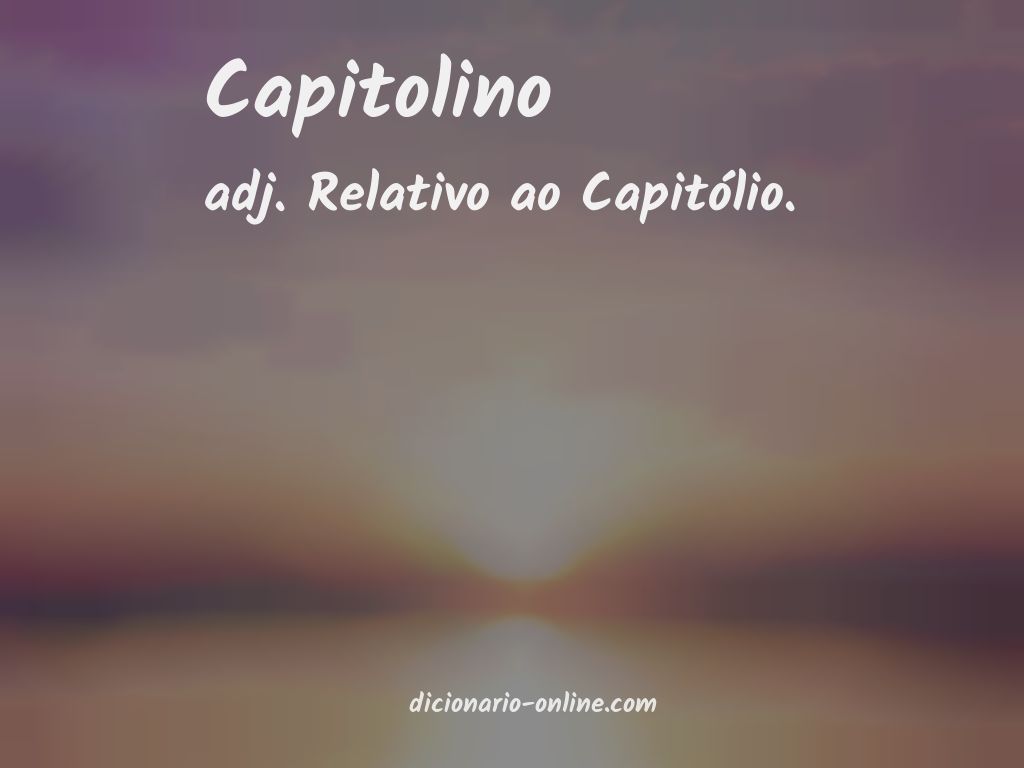 Significado de capitolino