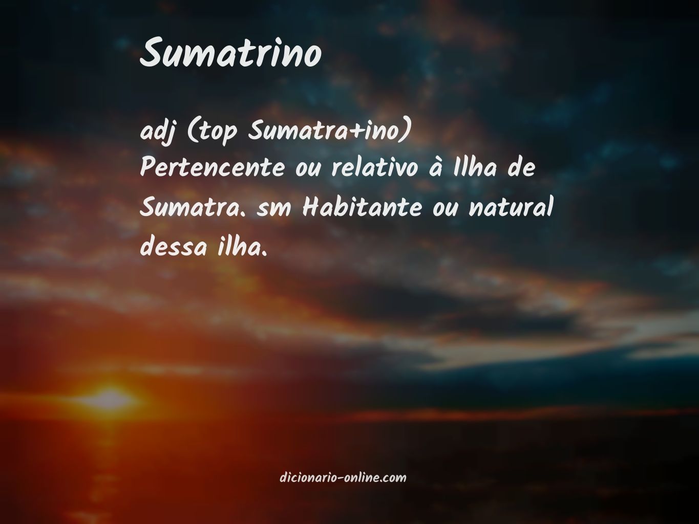 Significado de sumatrino