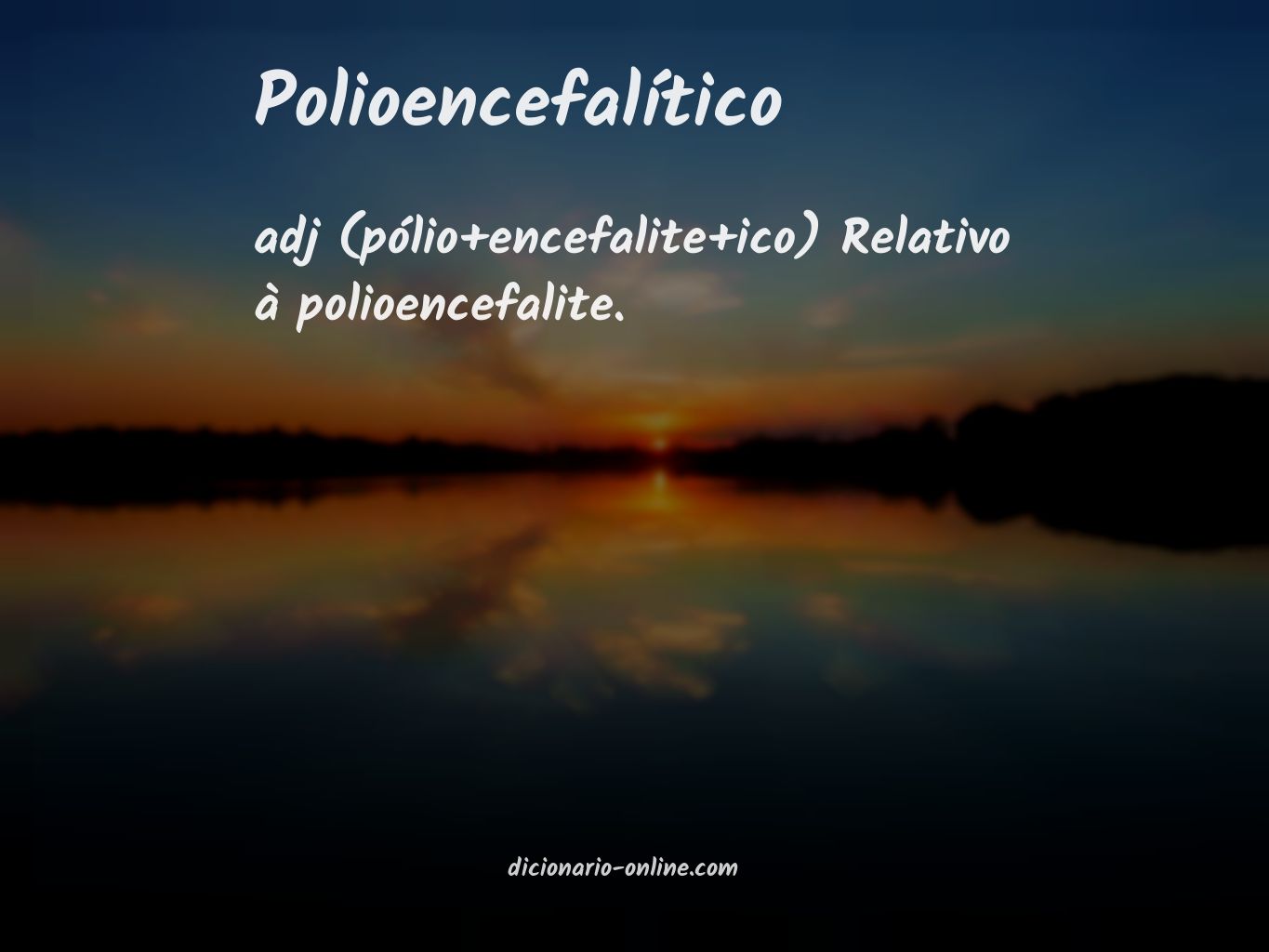 Significado de polioencefalítico