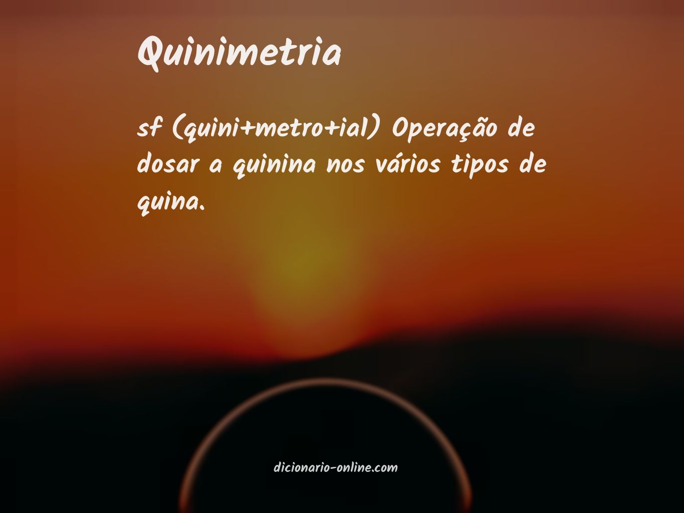 Significado de quinimetria