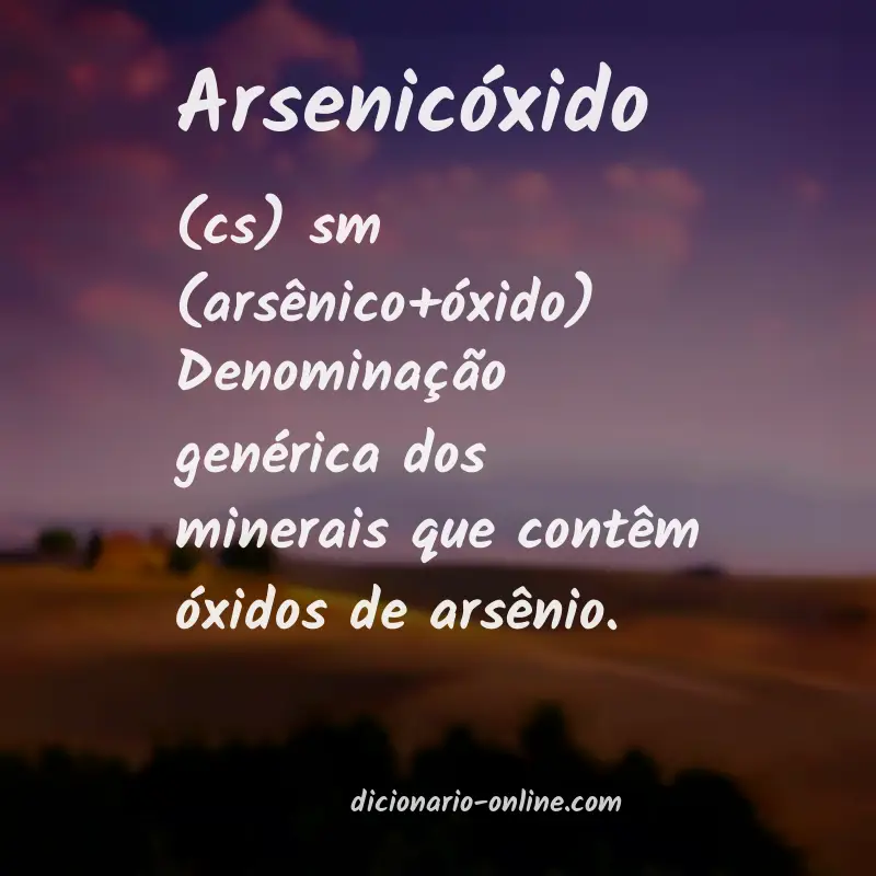 Significado de arsenicóxido