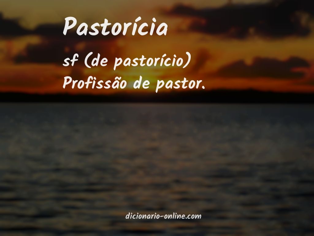 Significado de pastorícia