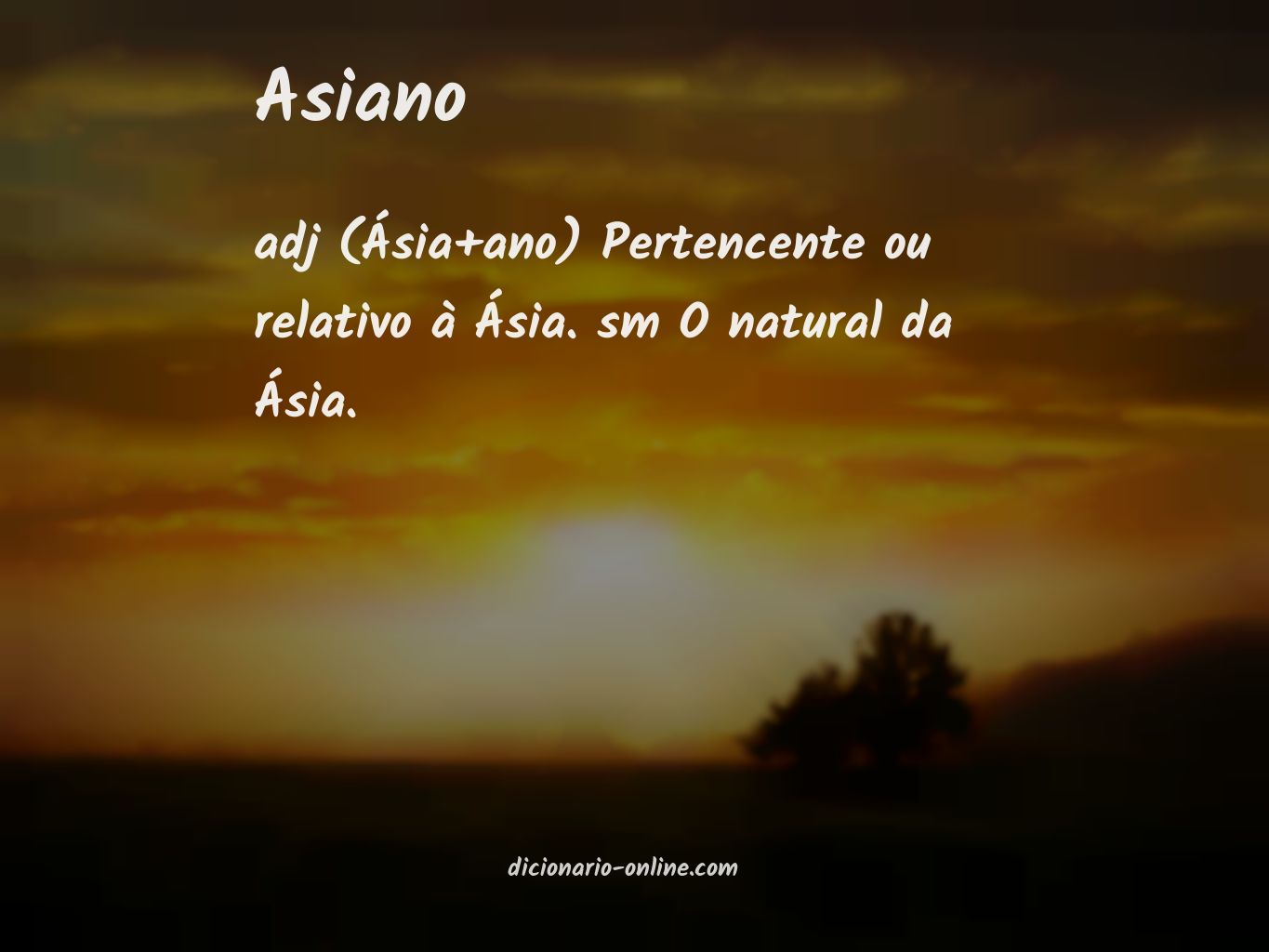 Significado de asiano