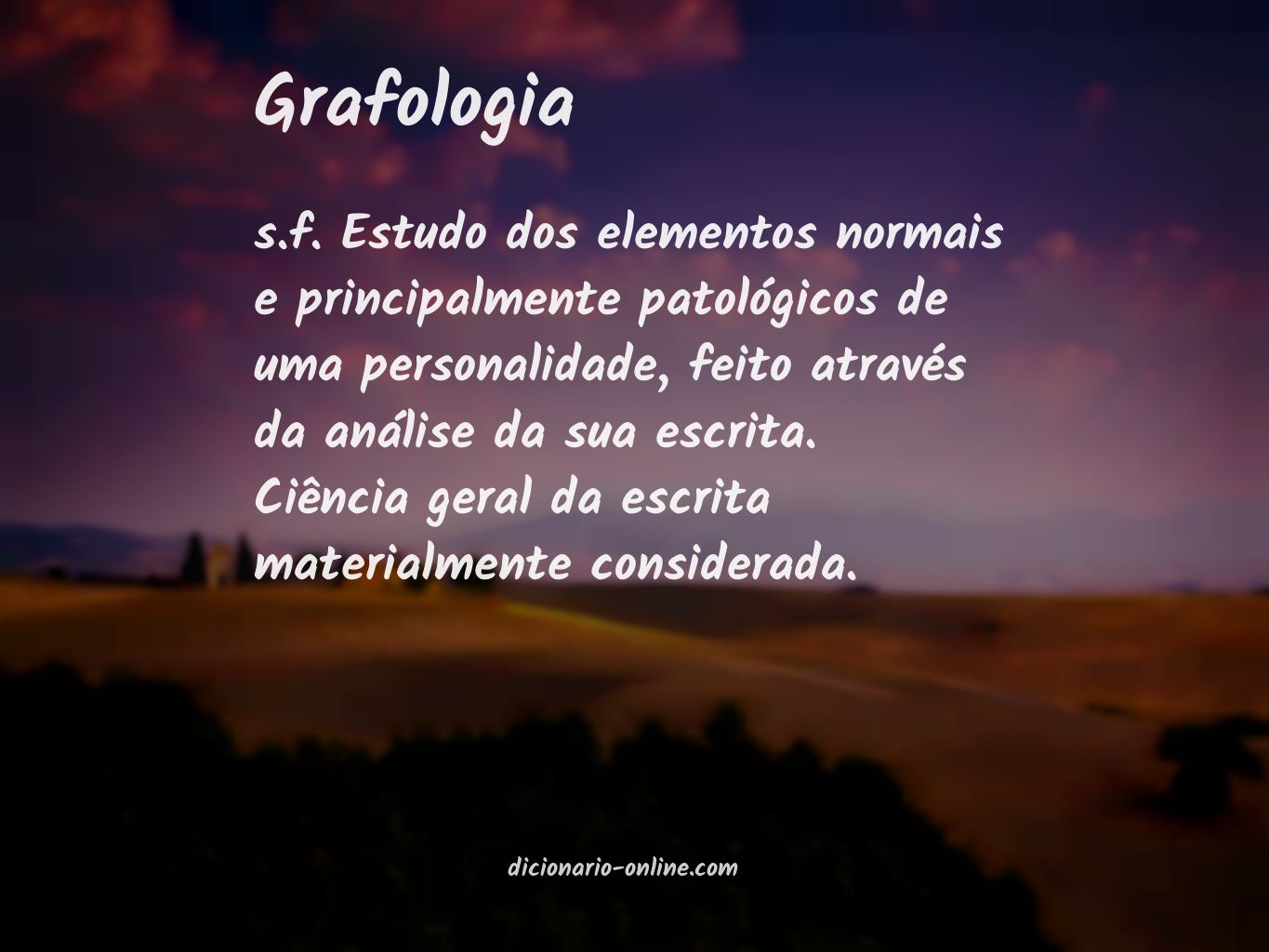 Significado de grafologia