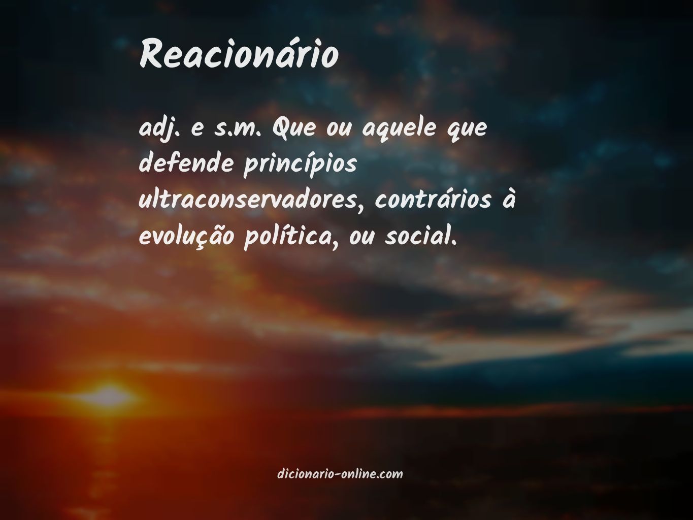 Significado de reacionário