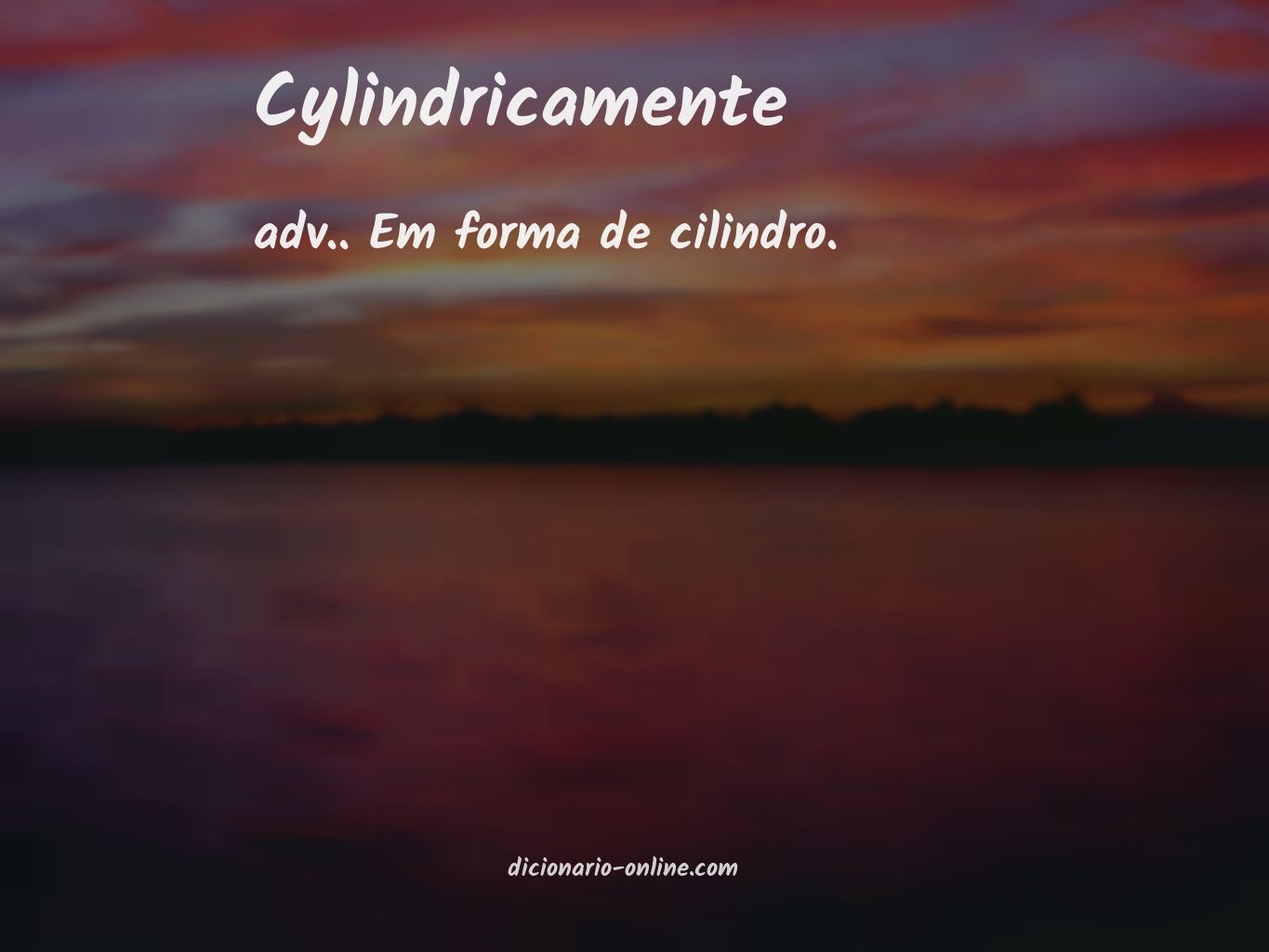 Significado de cylindricamente