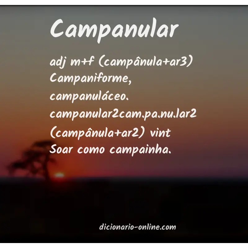 Significado de campanular