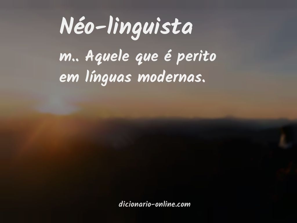 Significado de néo-linguista