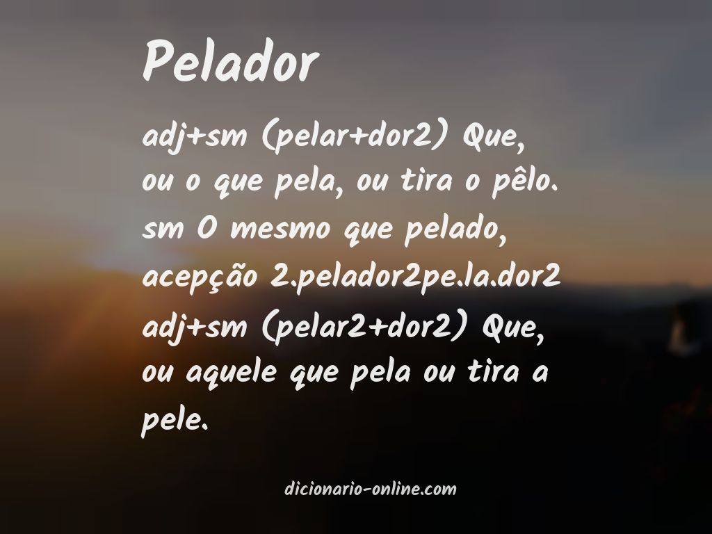 Significado de pelador