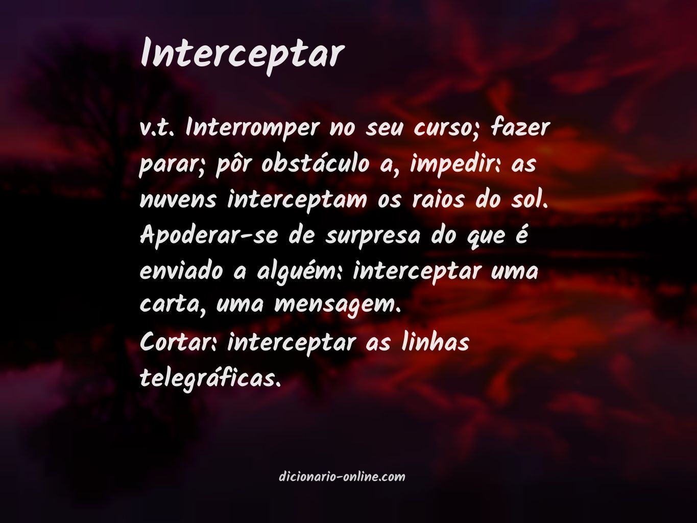 Significado de interceptar