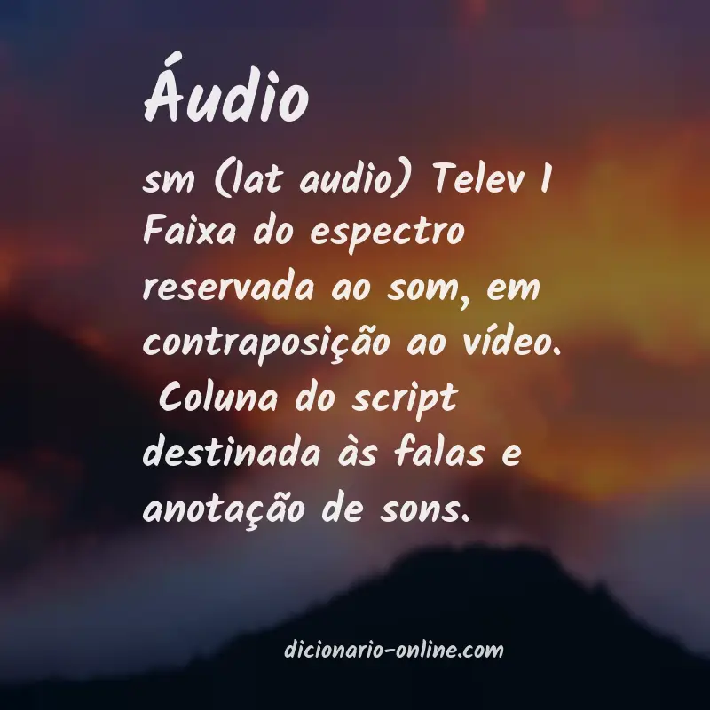 Significado de áudio