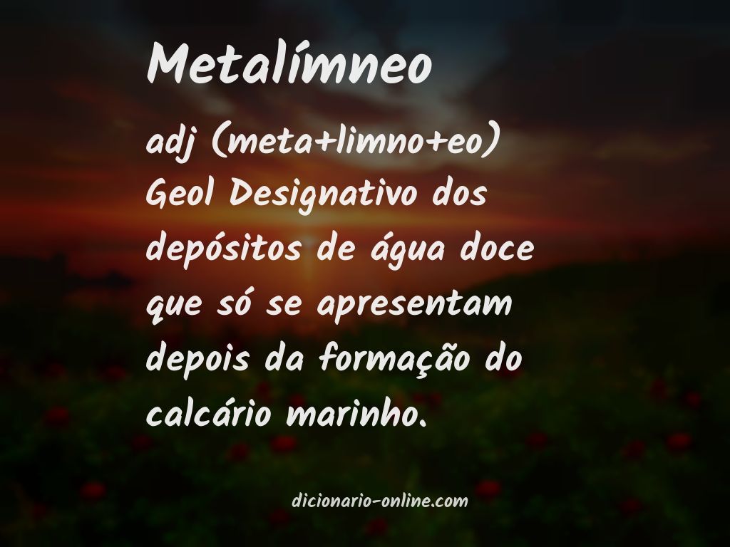 Significado de metalímneo