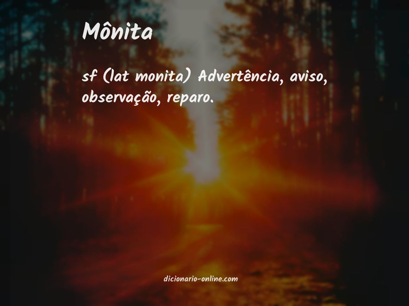 Significado de mônita