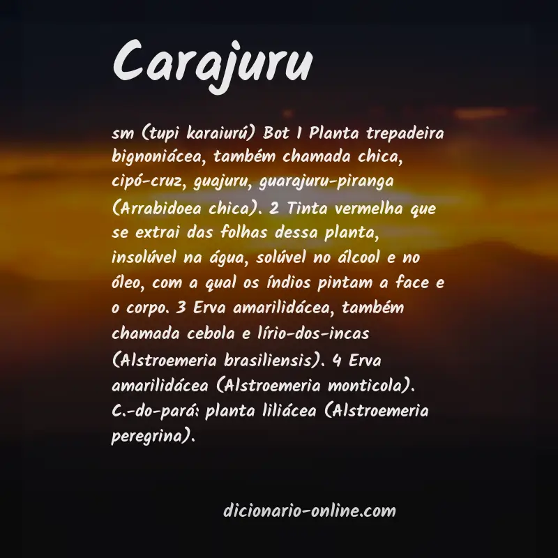 Significado de carajuru