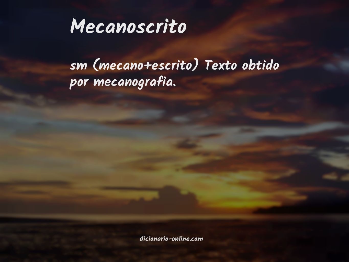 Significado de mecanoscrito