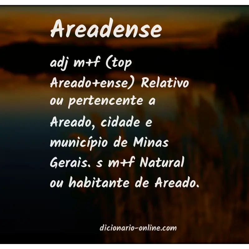 Significado de areadense