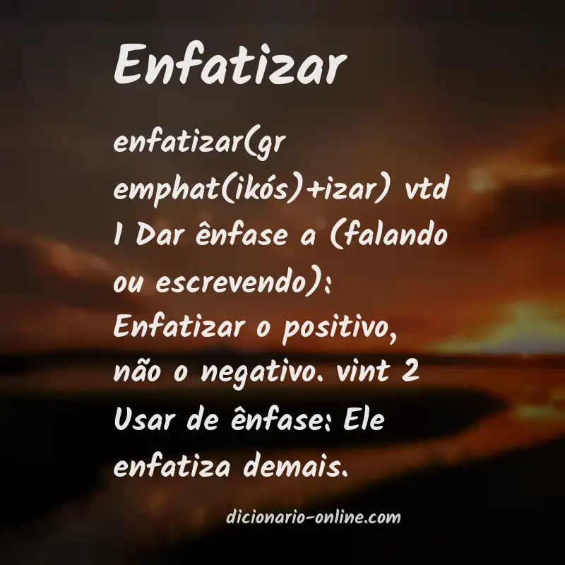 Significado de enfatizar