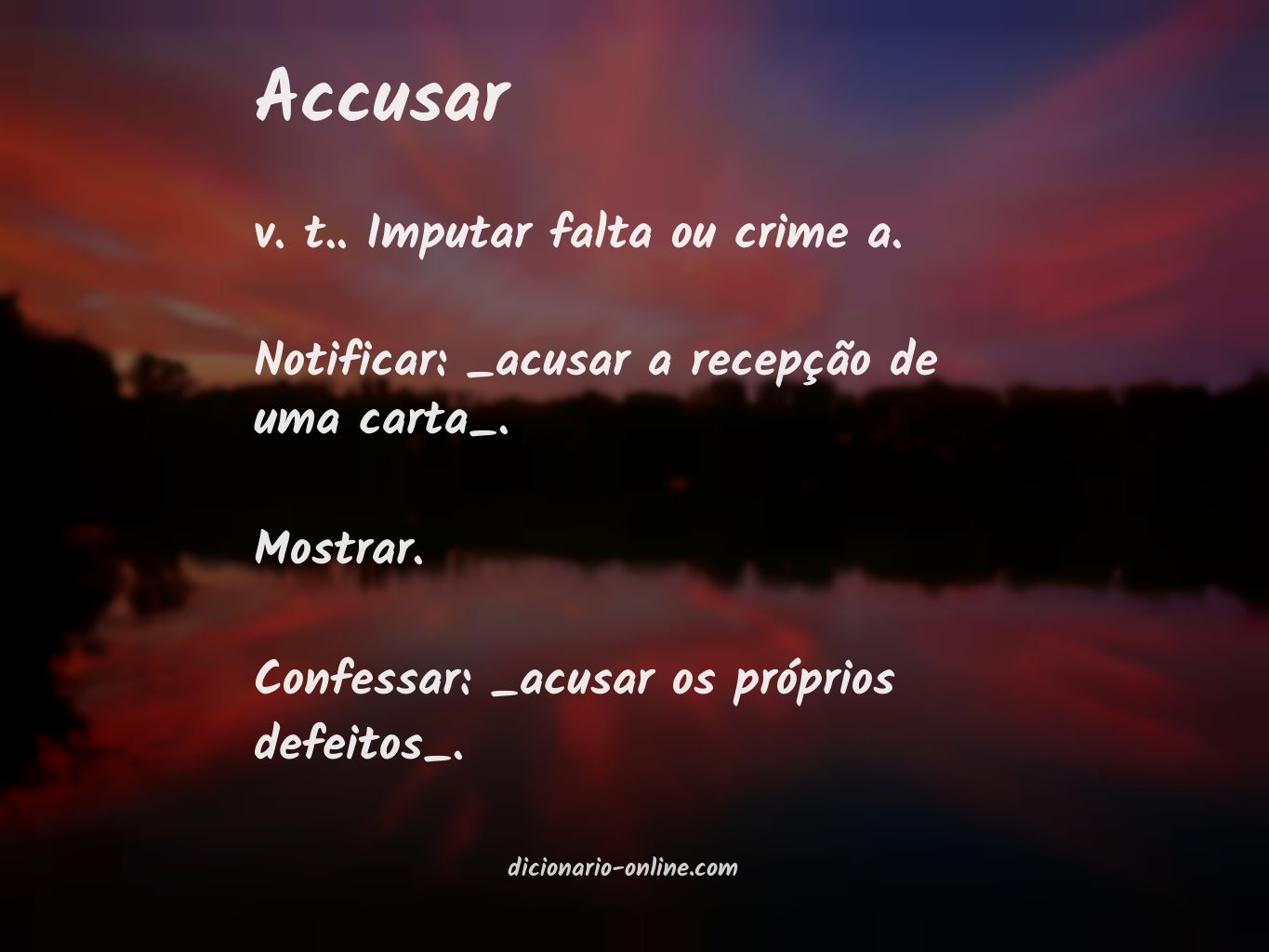 Significado de accusar