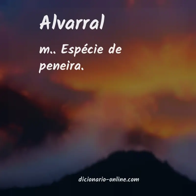 Significado de alvarral