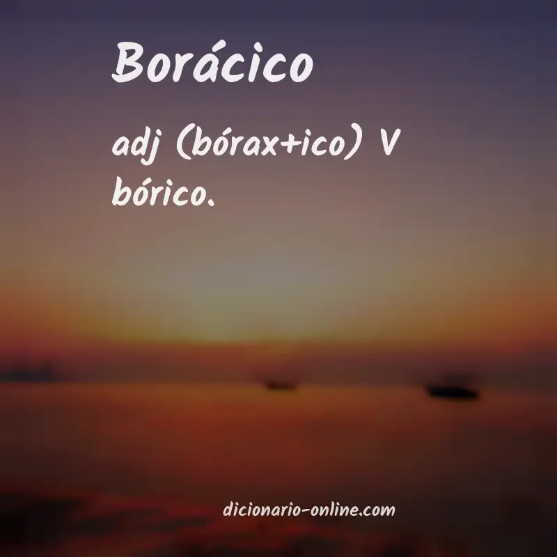 Significado de borácico