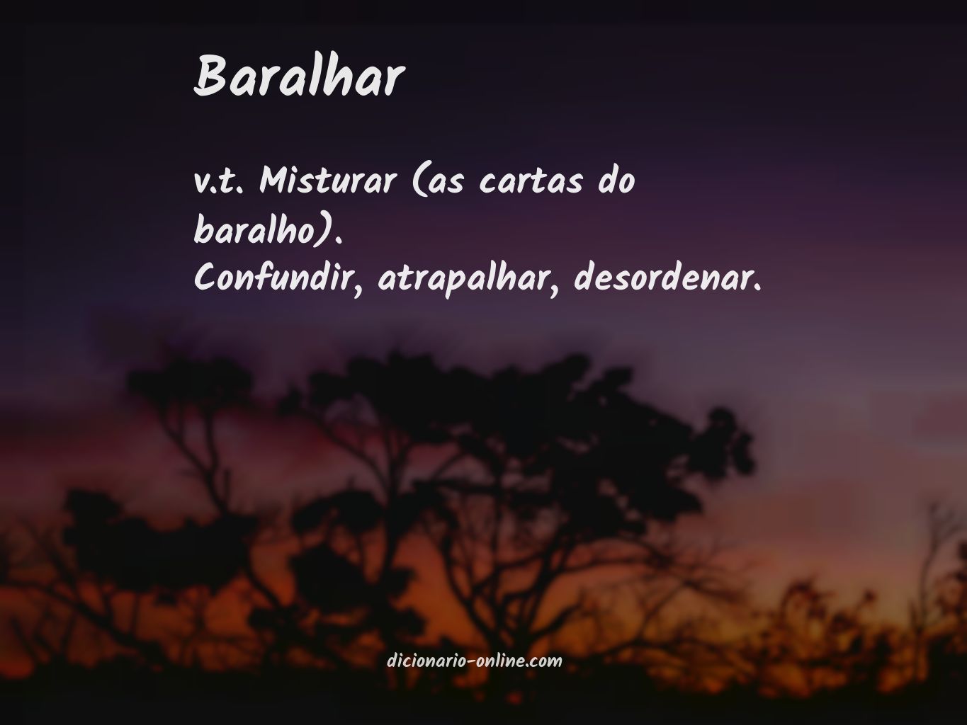 Significado de baralhar