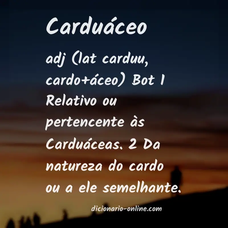 Significado de carduáceo