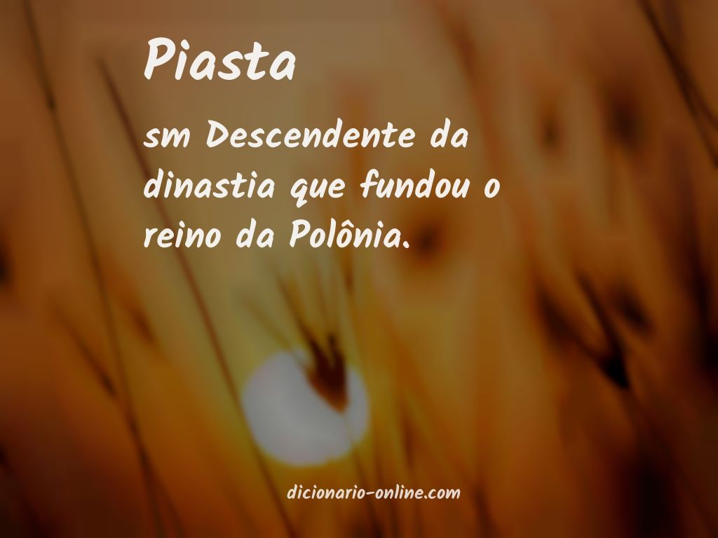 Significado de piasta