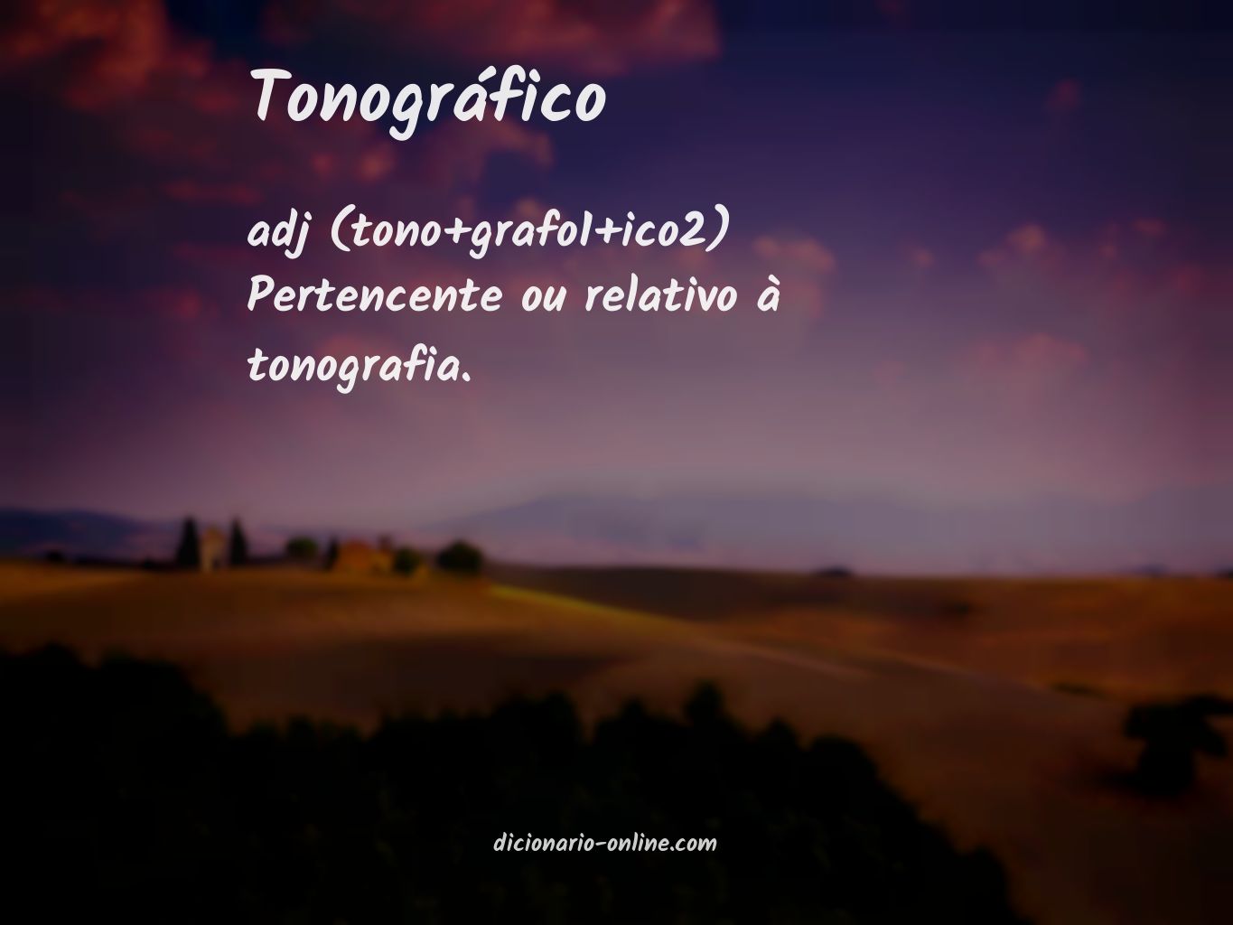 Significado de tonográfico