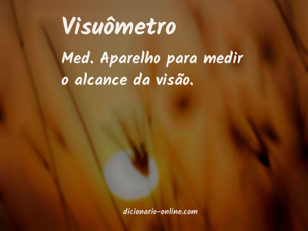 Significado de visuômetro