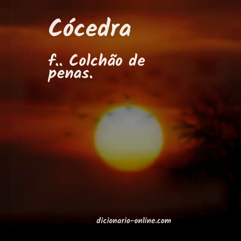Significado de cócedra