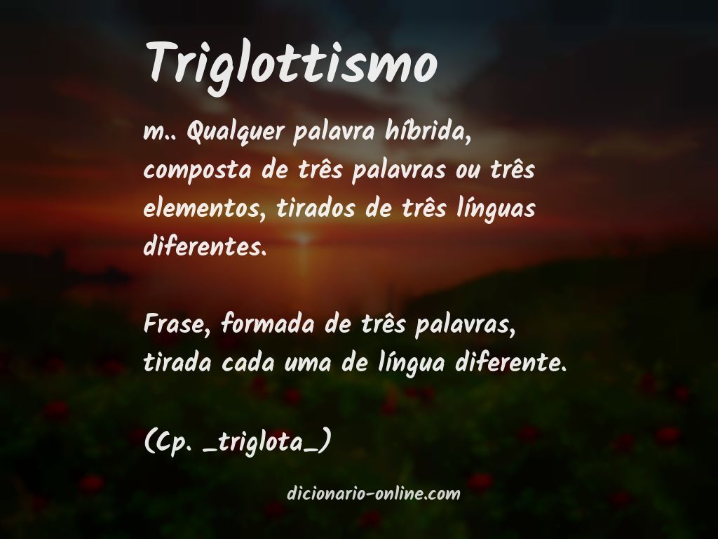 Significado de triglottismo