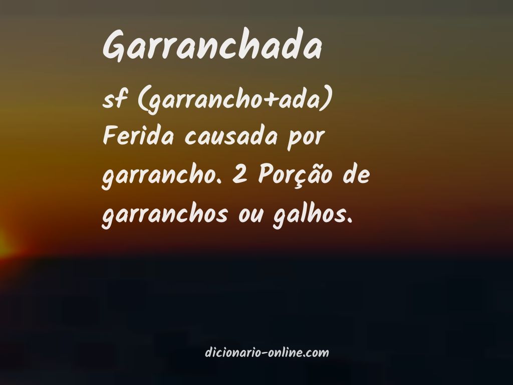 Significado de garranchada