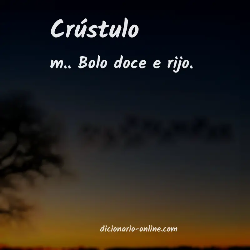 Significado de crústulo