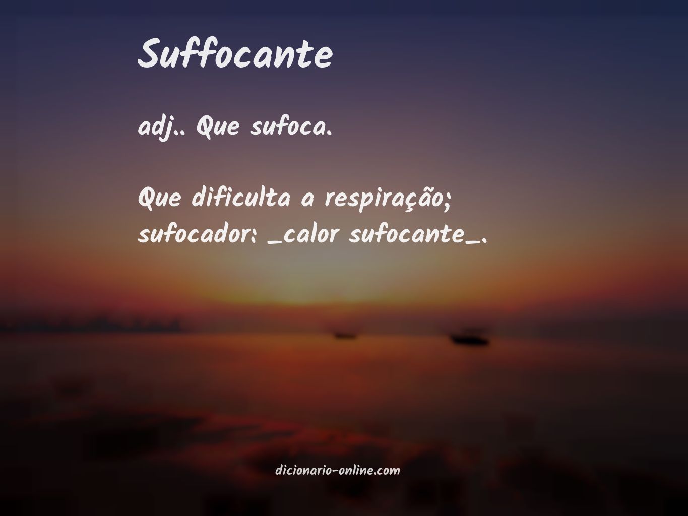 Significado de suffocante