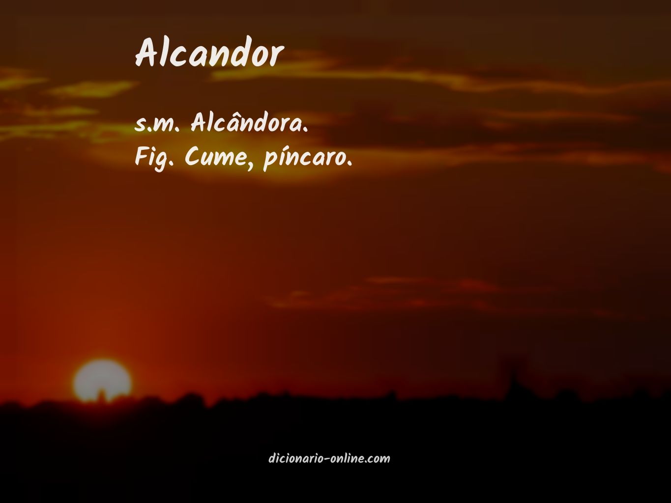 Significado de alcandor