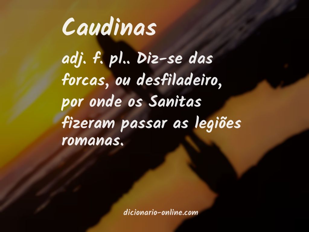 Significado de caudinas