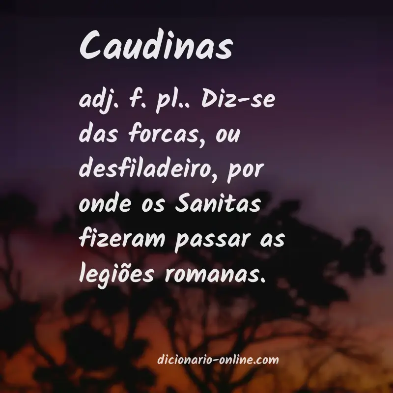 Significado de caudinas